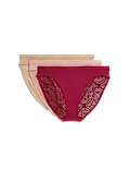 3pk Body Soft&trade; High Leg Knickers