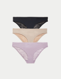 3pk Body Soft™ Lace Bikini Knickers