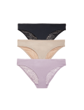 3pk Body Soft™ Lace Bikini Knickers