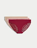 3pk Body Soft&trade; Lace Bikini Knickers