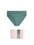 Pack of 5 Printed Lace Trim Knickers