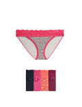 Pack of 5 Printed Lace Trim Knickers