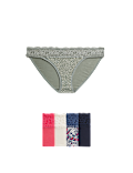 Pack of 5 Printed Lace Trim Knickers