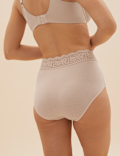 5pk Cotton Lycra® & Lace Full Briefs