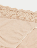 5pk Cotton Lycra® & Lace Knickers
