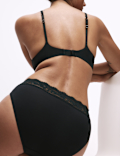 5pk Cotton Lycra® & Lace Knickers