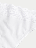 5pk Cotton Lycra® & Lace Knickers