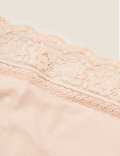 5pk Cotton Lycra® & Lace Midi Knicker