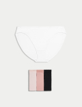 4pk Microfibre High Leg Knickers