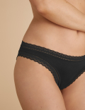 5pk Microfibre & Lace Bikini Knicker