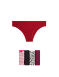 5pk Cotton Lycra&trade; Brazilian Knickers