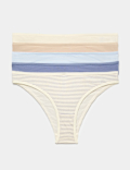5pk Cotton Lycra&trade; Brazilian Knickers