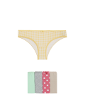 5pk Cotton Lycra™ Brazilian Knickers