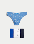 5pk Cotton Lycra&trade; Brazilian Knickers