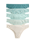 5pk Cotton Lycra™ Brazilian Knickers