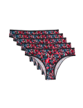 5pk Cotton Lycra™ Brazilian Knickers