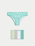 5pk Cotton Lycra™ Brazilian Knickers