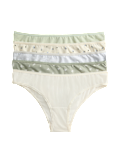 5pk Cotton Lycra™ Brazilian Knickers
