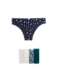 5pk Cotton Lycra™ Brazilian Knickers