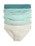 5pk Cotton Lycra&trade; Bikini Knickers
