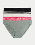 5pk Cotton Lycra™ Bikini Knickers