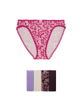 5pk Cotton Lycra™ High Leg Knickers
