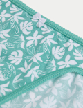 5pk Cotton Lycra™ High Leg Knickers