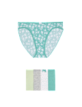 5pk Cotton Lycra™ High Leg Knickers