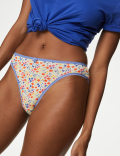 5pk Cotton Lycra™ High Leg Knickers