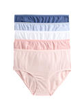 5pk Cotton Lycra&trade; High Rise Shorts