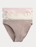 3 Pack Comfort Rib Seamless High Leg Knickers