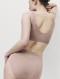 3 Pack Comfort Rib Seamless High Leg Knickers