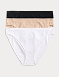 3 Pack Comfort Rib Seamless High Leg Knickers