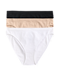 3 Pack Comfort Rib Seamless High Leg Knickers