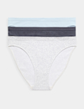 3 Pack Comfort Rib Seamless High Leg Knickers