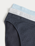 3 Pack Comfort Rib Seamless High Leg Knickers