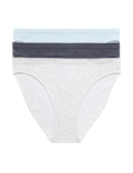 3 Pack Comfort Rib Seamless High Leg Knickers