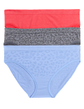 3pk Seamfee High Leg Knickers