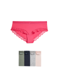 Pack of 5 Cotton Mix Lace Knickers