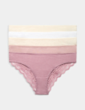 5pk Cotton Rich Printed Brazilian Knickers