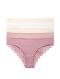 5pk Cotton Rich Printed Brazilian Knickers