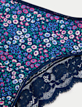 5pk Cotton Rich Printed Brazilian Knickers