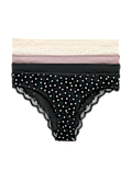 5pk Cotton Rich Printed Brazilian Knickers