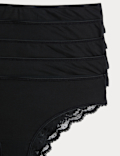 5pk Cotton Rich Printed Brazilian Knickers
