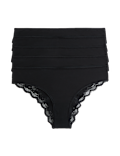 5pk Cotton Rich Printed Brazilian Knickers