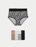 5pk Cotton Rich Printed Full Briefs