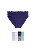 5pk Cotton Rich Printed High Leg Knickers