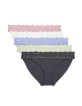 5 Pack Cotton Blend Printed Bikini Knickers