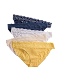 5pk Cotton Blend Printed Bikini Knickers