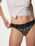 5pk Cotton Blend Printed Bikini Knickers